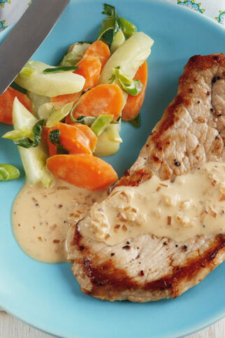 Schnitzel in Weißweinsauce Schnitzel in Weißweinsauce