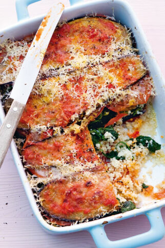 Spinat-Auberginen-Lasagne Spinat-Auberginen-Lasagne