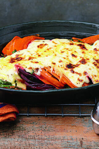 Kürbis-Rote-Bete-Gratin