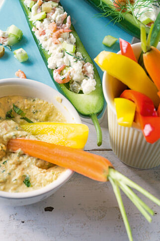 Gemüsesticks mit Erdnuss-Dip Gemüsesticks mit Erdnuss-Dip