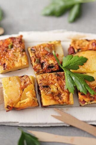 Chorizo-Tortilla-Würfel