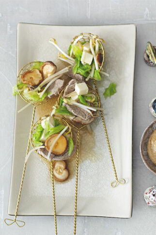 Japanisches Fondue mit Sesamdip Japanisches Fondue mit Sesamdip