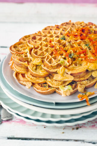 Möhrenwaffeln mit Käse Möhrenwaffeln mit Käse