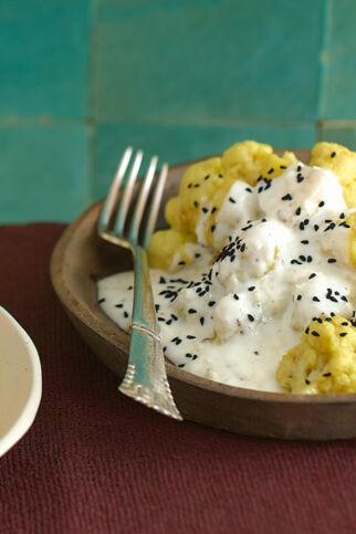 Blumenkohl-Curry mit Ingwerjoghurt