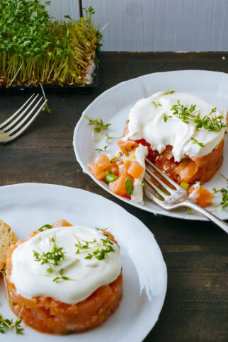 Lachs-Tatar mit Limettencreme