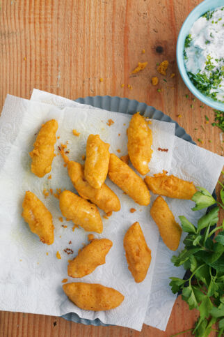 Knusperspargel mit Kräuterrahm Knusperspargel mit Kräuterrahm