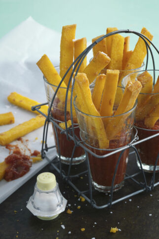 Polenta-Pommes mit Tomatensauce Polenta-Pommes mit Tomatensauce