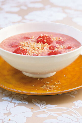 Melonen-Kokos-Kaltschale Melonen-Kokos-Kaltschale