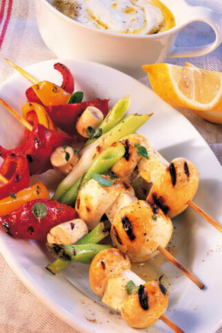 Champignon-Feta-Spieße Champignon-Feta-Spieße