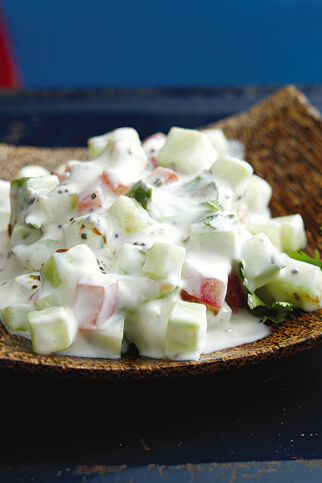 Gurken-Tomaten-Raita Gurken-Tomaten-Raita