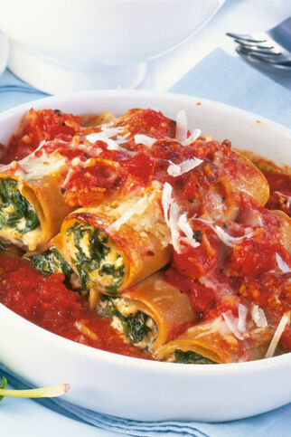 Cannelloni mit Spinatfüllung