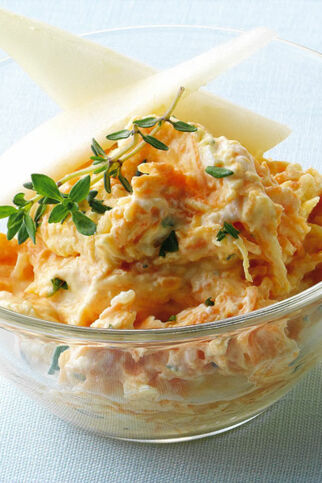 Birnen-Möhren-Frischkäse Birnen-Möhren-Frischkäse