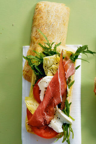 Bunt belegte Panini Bunt belegte Panini