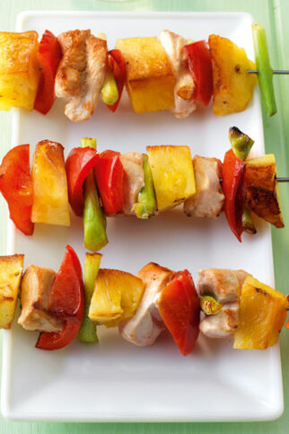Bunte Grillspieße Bunte Grillspieße