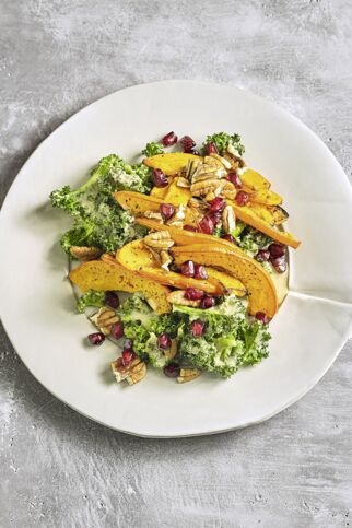 Grünkohlsalat mit Kürbis