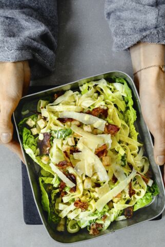 Lauwarmer Nudelsalat à la Caesar Lauwarmer Nudelsalat à la Caesar