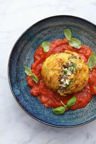 Gefüllte Kartoffelkugeln Gefüllte Kartoffelkugeln