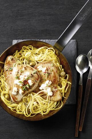 Thunfisch mit Oliven-Nudeln Thunfisch mit Oliven-Nudeln