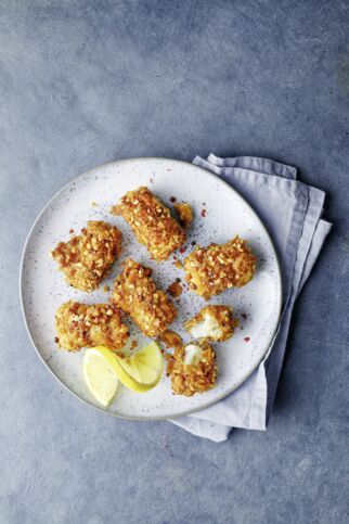 Fisch-Nuggets mit Cornflakes Fisch-Nuggets mit Cornflakes