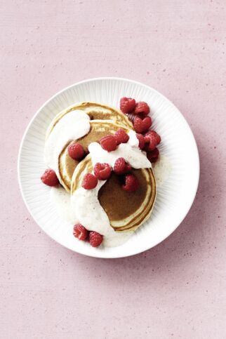 Buchweizen-Pancakes mit Himbeeren