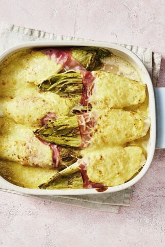 Chicoréegratin mit Schinken
