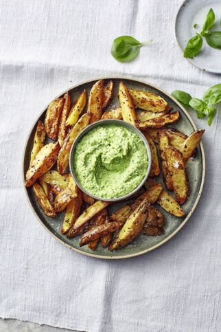 Kartoffeln mit Zucchini-Feta-Creme