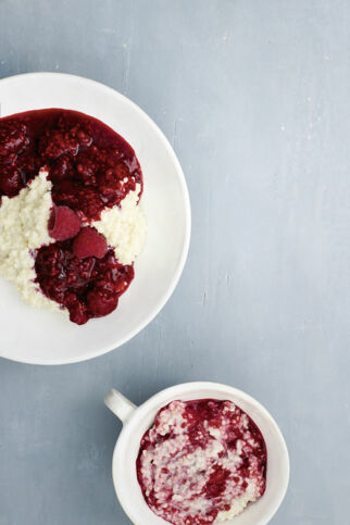 Hirse-Milchreis mit Fruchtsauce Hirse-Milchreis mit Fruchtsauce