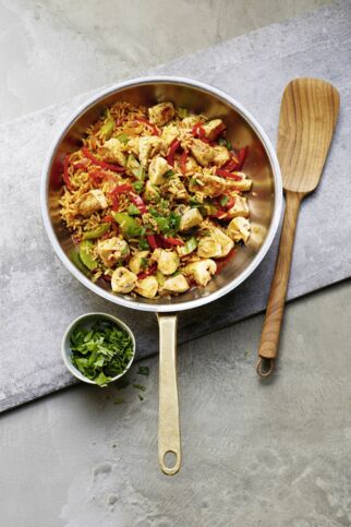 Kreolische Puten-Reis-pfanne Kreolische Puten-Reis-pfanne