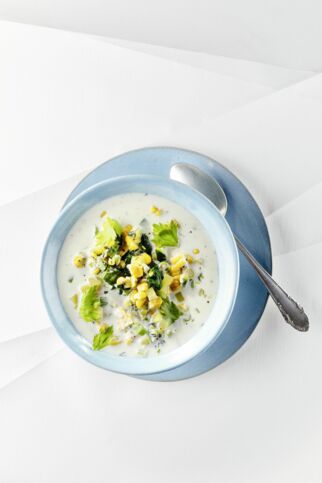 Corn-Chowder mit Spinat Corn-Chowder mit Spinat