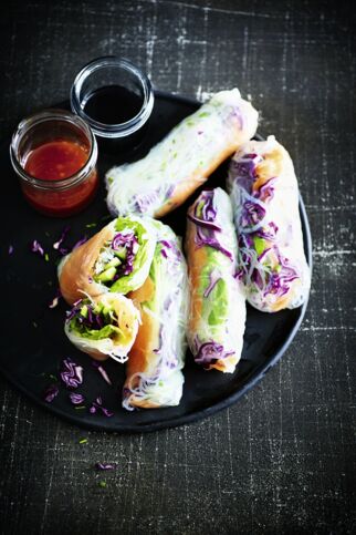 Sommerrollen mit Räucherlachs Sommerrollen mit Räucherlachs