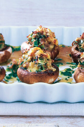 Gefüllte Riesenchampignons Gefüllte Riesenchampignons