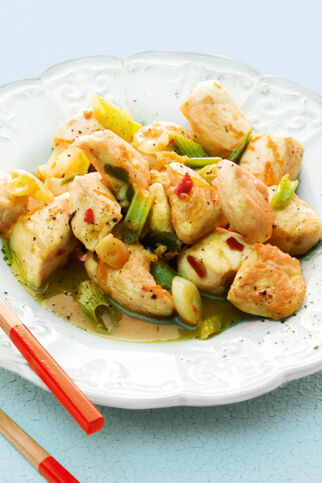 Zitrushähnchen aus dem Wok
