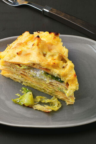 Pfannkuchentorte mit Wirsing Pfannkuchentorte mit Wirsing