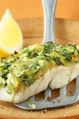 Seelachs mit Kartoffelkruste Seelachs mit Kartoffelkruste