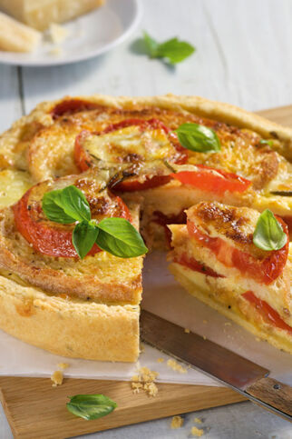 Tomaten-Mozzarella-Kuchen