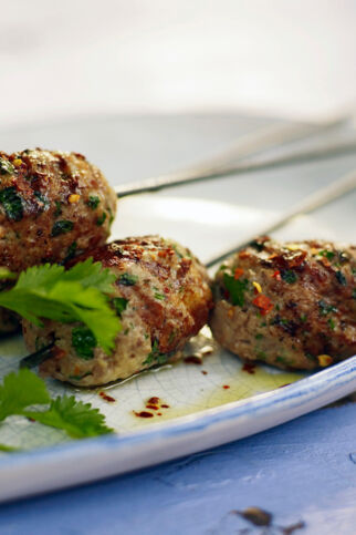 Scharfe Hackfleischspieße Scharfe Hackfleischspieße