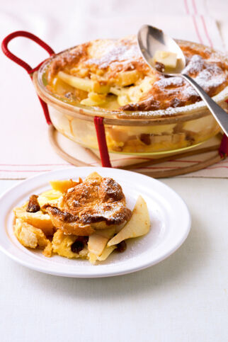 Ofenschlupfer mit Birnen Ofenschlupfer mit Birnen