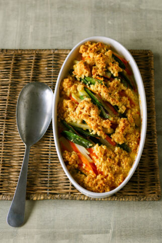 Gemüse unterm Knuspermantel Gemüse unterm Knuspermantel