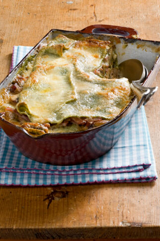 Grüne Lasagne mit Pilzen Grüne Lasagne mit Pilzen