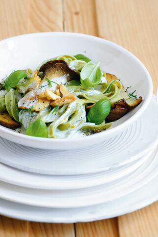 Pasta mit Kräuterseitlingen Pasta mit Kräuterseitlingen