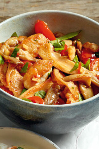 Hähnchenbrust mit Austernpilzen Hähnchenbrust mit Austernpilzen