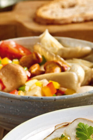 Pilzsalat mit Paprika
