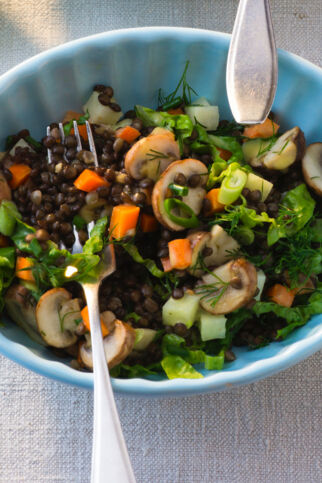 Linsensalat mit Pilzen Linsensalat mit Pilzen