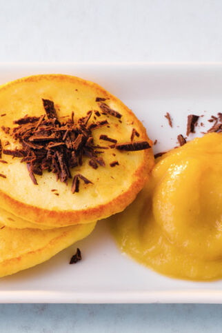 Quarkküchlein mit Apfelmus Quarkküchlein mit Apfelmus