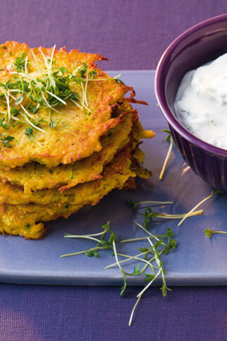 Gemüsepüfferchen mit Kräuterdip Gemüsepüfferchen mit Kräuterdip