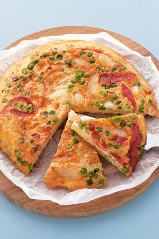 Frittata mit Lachsschinken und Spargel Frittata mit Lachsschinken und Spargel