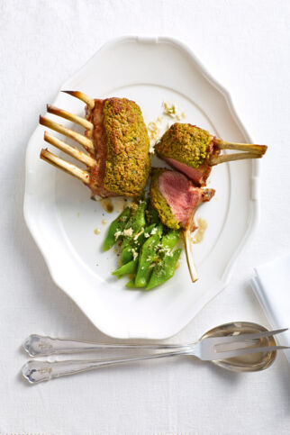 Lammkarree mit gschnittne Bohnen Lammkarree mit gschnittne Bohnen