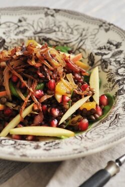 Glücksbringer-Salat mit Linsen und Granatapfel