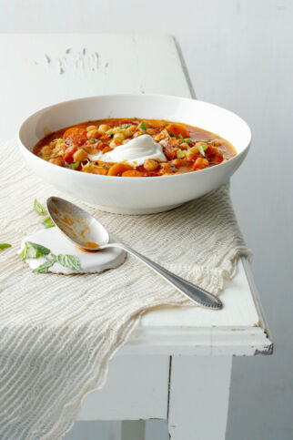 Kichererbsen-Tomaten-Suppe
