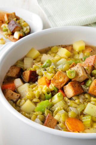 Erbsen-Tofu-Eintopf